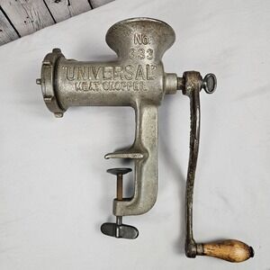 Vintage Universal Meat Chopper No 333 Landers Frary Clark Cast Iron Grinder USA